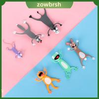 ZOWBRSH แมว เครื่องเขียน ตลก พีวีซี อุปกรณ์การเรียน ที่คั่นหนังสือ สไตล์การ์ตูนสัตว์ ที่คั่นหนังสือ