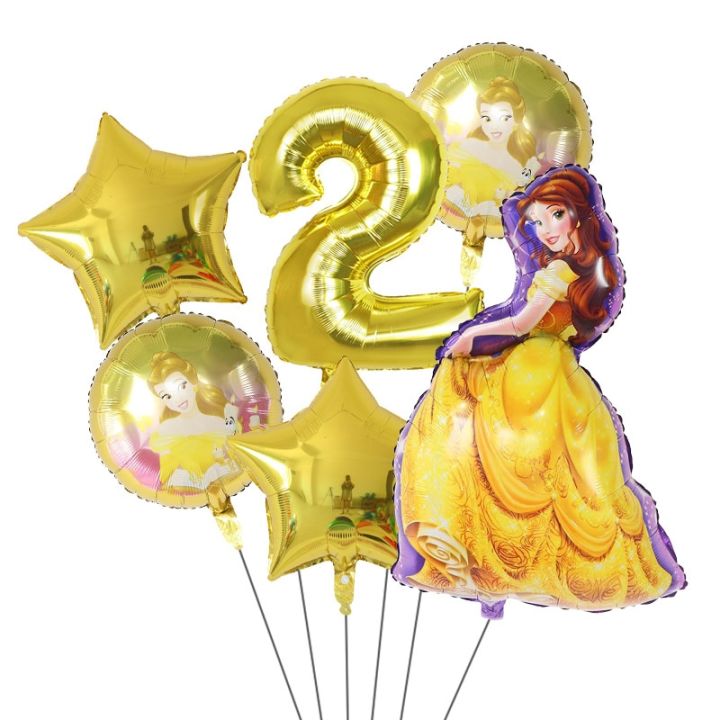 6pcs-disney-princess-large-belle-cinderella-white-snow-decor-birthday-frozen-elsa-foil-balls-birthday-party-decoration-globos-balloons
