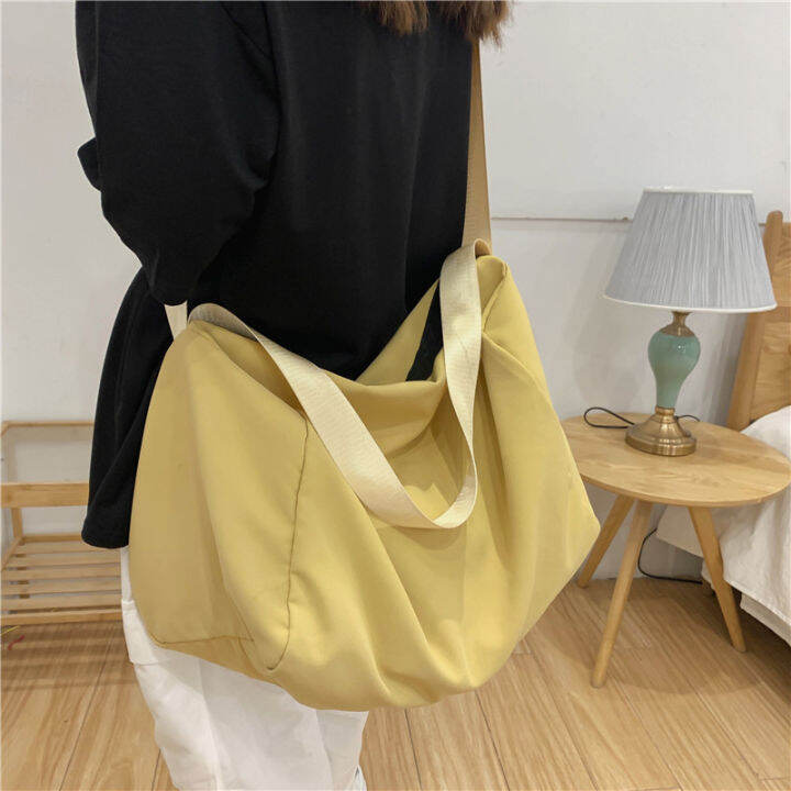 internet-celebrity-high-quality-nylon-cloth-large-capacity-travel-bag-gym-bag-leisure-bag-men-and-women-simple-portable-crossbody-large-bag