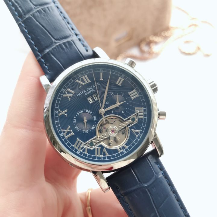 Original  ยี่ห้อนาฬิกาอัตโนมัติหรูหราแฟชั่นของผู้ชายปฏิทินธุรกิจนาฬิกาข้อมือกลไกผู้ชาย