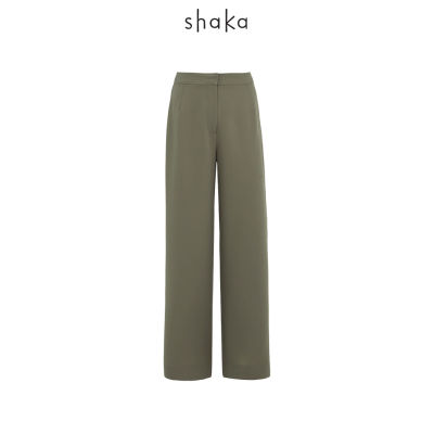 [EXCLUSIVE] Shaka - Wide-Leg Pants  กางเกงขายาว ทรงขากระบอกกว้าง ขอบเอวติดตะขอ มีซิปหน้า PN-A210820