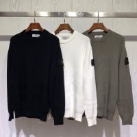 CODHaley Childe xxSTONE ---ISLAND.xx Rib Panel Pullover Knit Sweater Unisex Crew Neck Knit Sweater