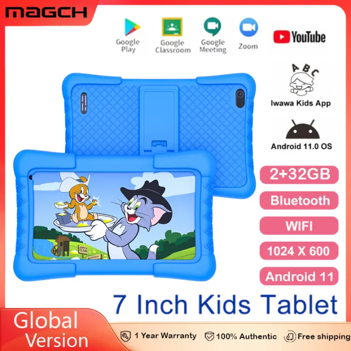 2023 Hot】MAGCH T7 Kids Tablet Blue Kids App Pre Installed 7 inch 2GB RAM  32GB ROM Android 11  Quad Core Processor IPS HD Display WiFi  Kid-Proof Case | Lazada PH