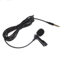 Lavalier Lapel Clip-on Omnidirectional miniphone TRRS 3.5mm Jack Handsfree 3.28ft Condenser Mini Recording Mic for Apple iPhone iPad iPod Touch Interview Meeting Conference Vocal Video Black