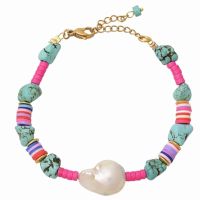 Natural Baroque Pearl Bracelet Bohemian Style Rose Red Women Bracelet Fashion Glamour Jewelry 2022 New Wholesale Bracelet