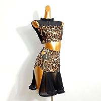 hot【DT】 2020 Latin DL504 Leopard and Skirt  Performance Costume Dancing Belly Ballroom Dresses