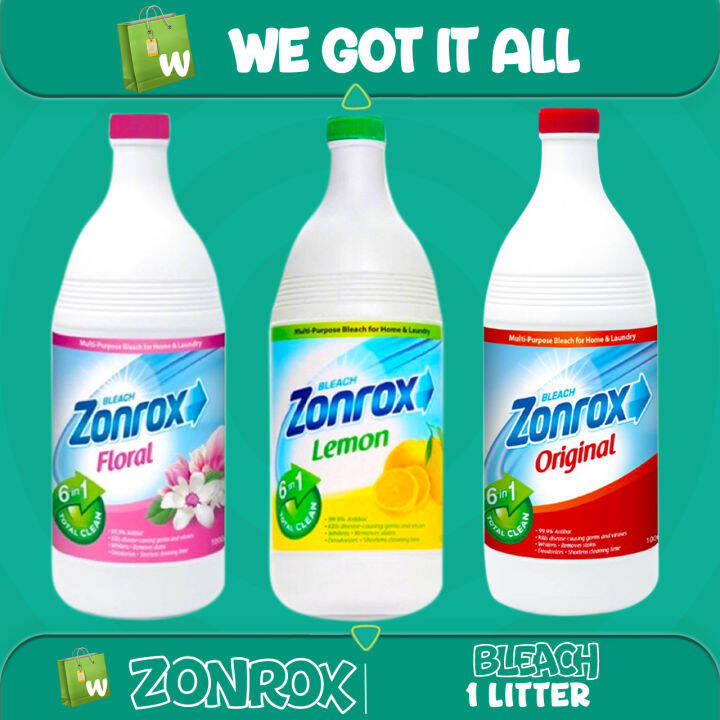 Zonrox MultiPurpose Bleach Original Floral Lemon Scent 1 Liter Lazada PH