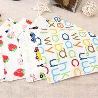 ☾✵ 5pcs Organic Cotton Baby Bibs Triangle Burp Cloths Cartoon Saliva Towel Baby Feeding Bibs Soft Absorbent Boys Girl Saliva Towel