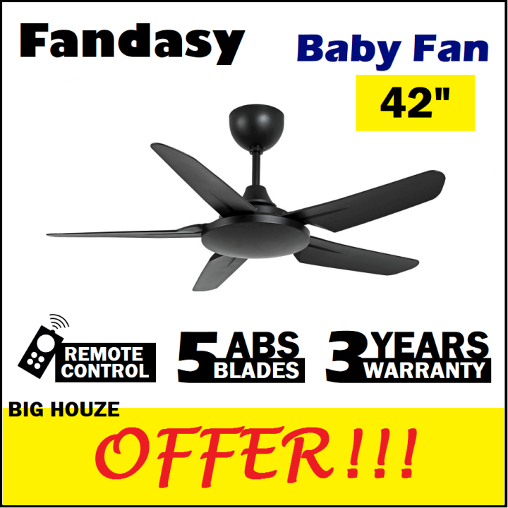 Fandasy / DEKA 42 inch Baby Fan Remote Control Ceiling Fan with 5 ABS