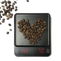 3kg/0.1g Portable Electronic Scales Drip Coffee High Precision Timing Scales Kitchen Scales LED Display Scales Home Kitchen Tool Luggage Scales