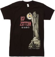 Led Zeppelin IV Album Graphic Zoso Symbol with Hermit Holding Lantern Mens Short Sleeve Crewneck T-Shirt