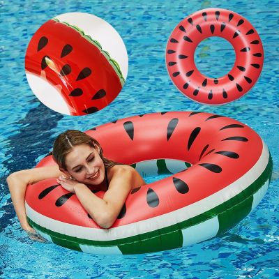 ห่วงยางเป่าลมสำหรับเด็กสระแตงโมขนาดใหญ่สีแดงสระยางลอยน้ำของเล่นสำหรับท่อดูดสระว่ายน้ำ