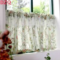 【YD】 Flowers Short Curtains Room Korean Pastoral Floral Half for  A391