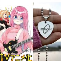 New BOCCHI THE ROCK Anime Peripheral Necklace Gotoh Hitori Cute Yamada Ryo Guitar Pick Ijichi Nijika Laser Lettering