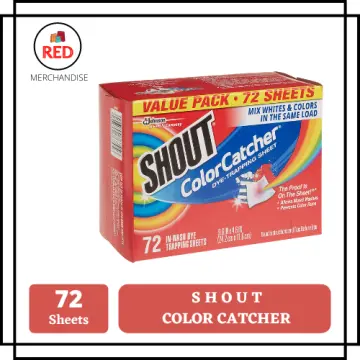 Shout Color Catcher, Dye Trapping Sheets, 72 Sheets, Stain Fighters