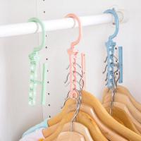 5 Holes Rotary Hanger With Handle Closet Sorting Drying Hanger  Useful Space Saver Wonder Clothes Organizer Bags Belts Ties Hook Cleaning Tools