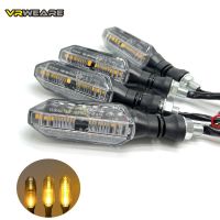 ไฟสัญญาณไฟเลี้ยวรถจักรยานยนต์4ชิ้นไฟ LED 12ดวงโคมไฟกะพริบลูกศรสำหรับ Kawasaki Honda Yamaha Suzuki