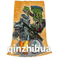 Rat Fink Blanket High Quality Flannel Warm Soft Plush on The Sofa Bed Blanket Suitable for Air Conditioning Blanket Nap Blanket 08