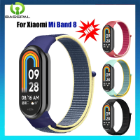 สร้อยข้อมือ BassPal สำหรับ Mi Band 8 7สายรัดไนลอนนาฬิกากีฬาห่วงเข็มขัด Pulsera Correa Mi Band 4สายรัดข้อมือสำหรับ Xiaomi Mi Band 5 6 3สร้อยข้อมือ