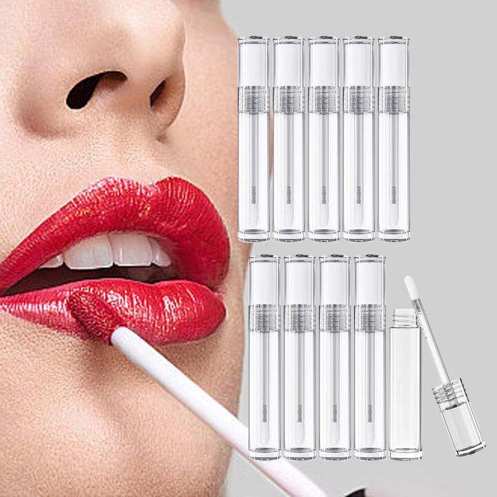 Hellery 10Pcs Lip Gloss Tubes Containers Empty Refillable Lip Gloss