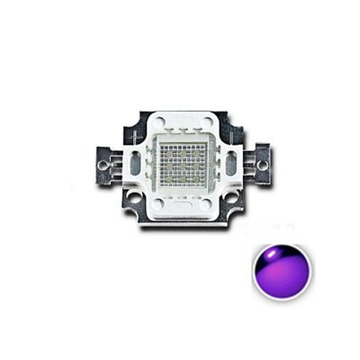 High Power 395NM 400NM 405NM 410NM 10W UV Purple COB LED Bead Light DIY Ultraviolet LED Chip Lamp 8-11V Rechargeable Flashlights
