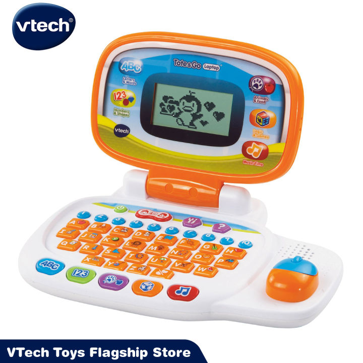 Vtech Tote 'n Go Laptop Pink Kids Educational Computer Learning  -WORKS!