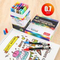 【CC】♀▫□  0.7mm Paint Pens Extra for Painting Wood Canvas Fabric Glass 36 Colors Marke