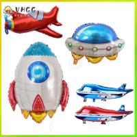 VHGG Hanging Rocket Kids Birthday Theme Party Supply Inflation Plane Spacecraft Foil Balloons