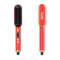 Profissional Straight Hair Comb Anti-scalding Hair Straightener Brush Ceramic Hair Curler Electric Brushs Hot Comb Straightener