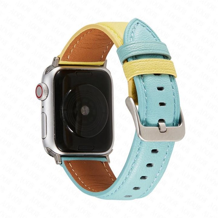 สายหนังแท้สำหรับ-apple-watch-iwatch-ultra-8-7-6-5-4-49-มม-40-มม-41-มม-44-มม-45-มม-38-42-มม-ผู้ชายผู้หญิงสร้อยข้อมือนุ่ม