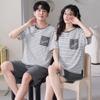 Fast Shipping Factory Outlet Hot -Selling Explosion 2023 New Summer Couple Pajamas Cotton Short -Sleeved