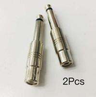 2pcs 6.35mm 1/4inch Male Mono Plug To RCA Female Audio Adapter Connector