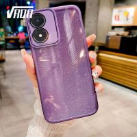 VRQR เคสนิ่มสำหรับ Vivo เคส Y02S แวววาว Bling Bling เคสมือถือไล่สีน่ารักพร้อมกระเป๋าใส่กล้อง