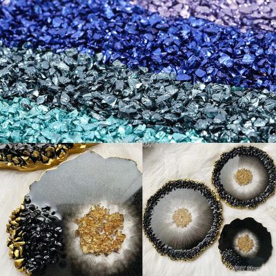 【YF】 20g de vidro quebrado pedras resina enchimento diy médio/pequeno cristal uv epóxi mesa decoração coaster decorativo molde