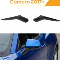 Door Side Rear View Mirror Pedal Cover Rearview Base Mirror Trim Strips for Chevrolet Camaro 2017-2020, Carbon Fiber