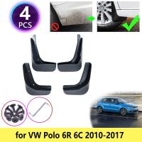 สำหรับ VW Volkswagen POLO 6R 6C 2010 ~ 2017บังโคลนบังโคลนยางกันโคลนอุปกรณ์เสริมรถยนต์แผ่นกันกระเซ็น2011 2012 2013 2015 2016