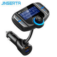 JINSERTA BT70รถบลูทูธเครื่องส่งสัญญาณ FM Modulator Transmiter Dual USB Charger QC3.0แฮนด์ฟรีเสียง MP3เครื่องเล่นเพลงสำหรับรถ