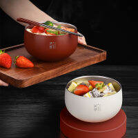 Double-Layer Insulated Bowl Stainless Steel Chinese Japanese Style Rice Soup Bowl Food Container Instant Noodle Bowls Dinnerware