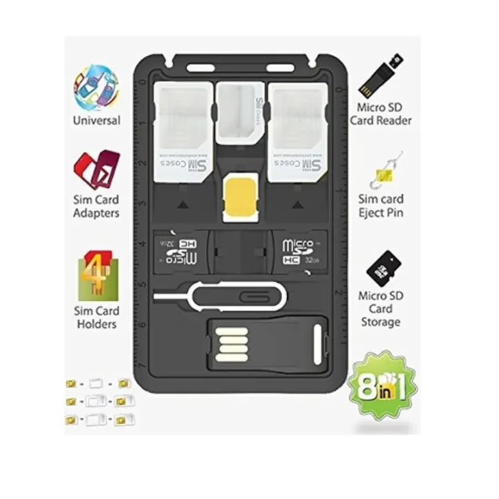 All In One Credit Card Size Slim Sim Adapter Kit