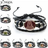 Dream Smp Fashion Bracelets for Women Men Anime Figures Glass Dome Leather Bracelets Bangles Cute Cartoon Jewelry Gifts 2022