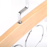 Wood Scarf Hanger Storage Holder Hole Ring Rack 6 Ring Scarves Display Rack Space Saving Closet Hotel Use Metal Belt Hangers