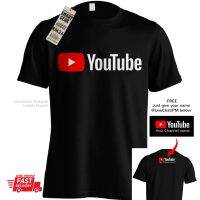 2023 NewYoutube Youtuber เพิ่มชื่อช่องฟรี Live Social Media Tshirt Man Cotton