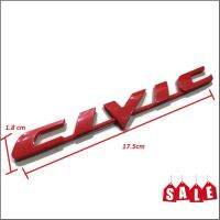 LOGO โลโก้ CIVIC Logo กว้าง 1.8cm. ยาว 17.5cm. จำนวน 1ชิ้น สีแดง Honda Civic FD ฮอนด้า ซีวิค เอฟดี ปี 2006 2007 2008 2009 2010 2011จัดส่งเร้ว