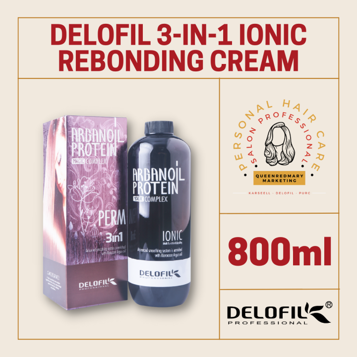 Delofil Ionic 3in1 Rebonding Cream 800ml Lazada PH