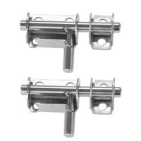 2 Sets Stainless Steel Slide Bolt Gate Latch Safety Barrel Bolt Gate Latch Door Lock Window Latch Door Hardware Home Security Door Hardware Locks Meta