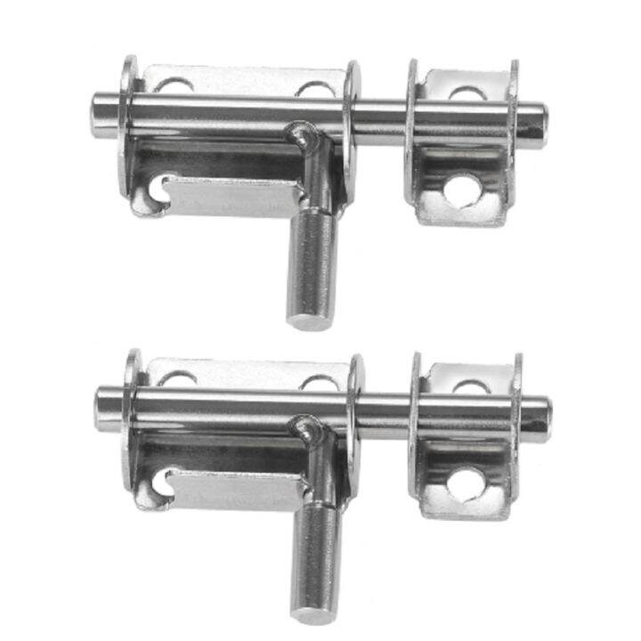2 Sets Stainless Steel Slide Bolt Gate Latch Safety Barrel Bolt Gate
