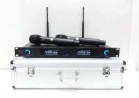 ไมโครโฟน ชุดรับ-ส่งไมค์โครโฟนไร้สาย Wireless Microphone ชุดไมค์ลอยคู่ A-ONE A222 ฟรี กระเป๋าไมค์อลูมิเนียม