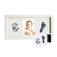 Didplay สวยงาม Pearhead Babyprints ทารกแรกเกิดมือพิมพ์และรอยเท้าชุดกรอบรูปปลอดภัยสำหรับทารกสะอาด-สัมผัส