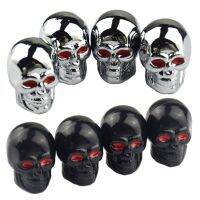 4x Skull สไตล์ล้อยางวาล์ว-Caps Universal Bike รถจักรยานยนต์รถยางวาล์ว-Stem Caps Heavy Duty Airtight Seal Cover