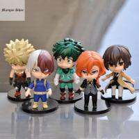 ของตกแต่งรูปตุ๊กตา5ชิ้น/เซ็ตของตกแต่งทำจาก PVC My Hero Academia ตุ๊กตาขยับแขนขาได้ Bungo ภาพอนิเมะสุนัขจรจัด